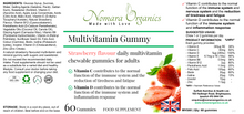 Load image into Gallery viewer, Multivitamin Gummy, is a chewable daily Vitamin and Mineral Formula for adults.Strawberry flavoured 60 gummies, Rich in Vitamin C and D, Supports Immunity, Enery production, Reduction of Tiredness and Fatigue.