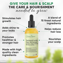 Load image into Gallery viewer, Nomara Organics Hair Growth Oil Serum with Caffeine, Biotin, Rosemary -100mL + Travel Bottle. 100% Natural, Potent Elexir, Anti-hair Loss, Regrowth, Vegan -