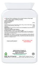 Load image into Gallery viewer, Nomara organics Antarctic Krill Oil Capsules. A rich source of EPA and DHA for maintenance of normal blood pressure, heart function and vision.