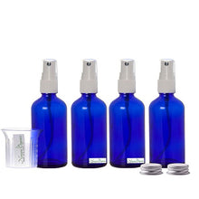 Load image into Gallery viewer, Nomara Organics® Glass Leak Proof Blue Atomizer Spray Bottles, 4 x30ml. Refillable-Handbag- Organic-Beauty-Lotion-essential oil-Herbal liquids