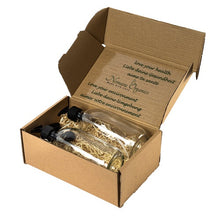 Load image into Gallery viewer, Clear Glass Lotion & Soap Dispensers 2 x 500ml Boxed set by Nomara Organics®. Nestled on straw, fitted with BPA-free Lockable pumps & 2 Spare Non-leak caps. Reusable, Eco-friendly, ideal for a Gift, Organic products, Handwash, Cleaning, Bathroom, Kitchen