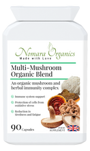 Load image into Gallery viewer, Multi-Mushroom Organic Blend. A unique potent blend include Maitake, Reishi, Shiitake and Astragalus root for protecting immunity and cell health.