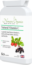 Load image into Gallery viewer, Nomara Organics Natural Vitamin C. Non-acidic, naturally sourced from fruits and herbs. Supports immunity, protects against fatigue and infections.