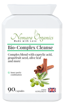 Load image into Gallery viewer, Nomara Organics Bio-Complex Cleanse for gastrointestinal support. Contains a combination of 12 herbs including natural caprylic acid.