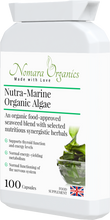 Load image into Gallery viewer, Nutra-Marine Organic Algae. A unique blend of iodine-rich food approoved seaweed. For supporting cognitive and tyroid function and the nervous system.