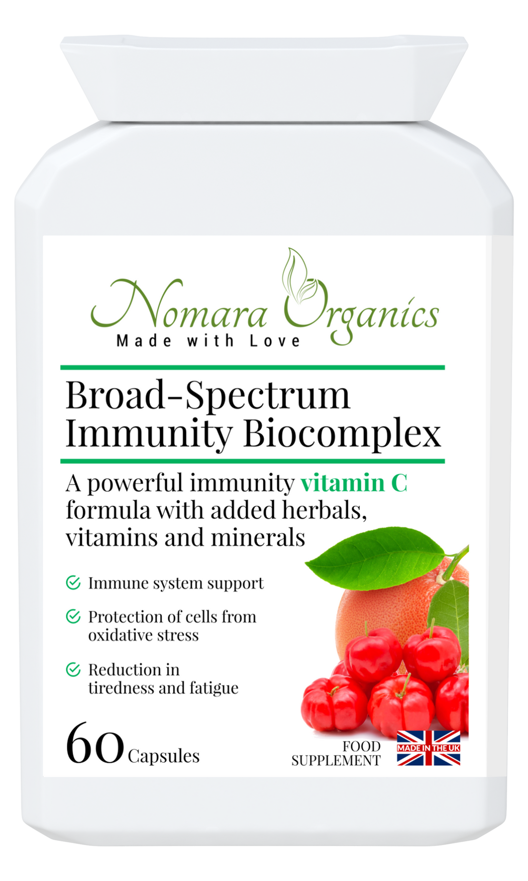 Broad-Spectrum Immunity Biocomplex. A Potent Formula of Vitamin C, Vitamins and Minerals for strong immunity, energy and protection against infections.