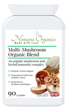 Load image into Gallery viewer, Multi-Mushroom Organic Blend. A unique potent blend include Maitake, Reishi, Shiitake and Astragalus root for protecting immunity and cell health.

