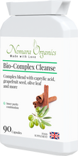 Load image into Gallery viewer, Nomara Organics Bio-Complex Cleanse for gastrointestinal support. Contains  a combination of 12 herbs including natural caprylic acid.
